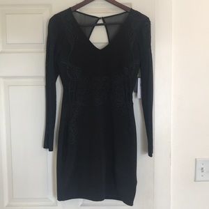 Guess black mesh back cocktail dress